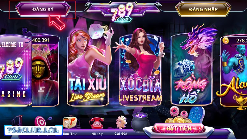 Mục đăng ký 789Club tại giao diện trang chủ