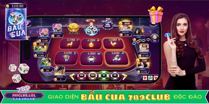 Giao diện Bầu Cua 789Club độc đáo.